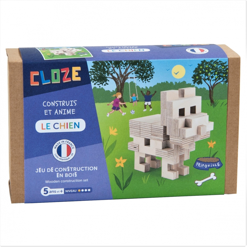 Cloze, jeu de construction aventure - chien