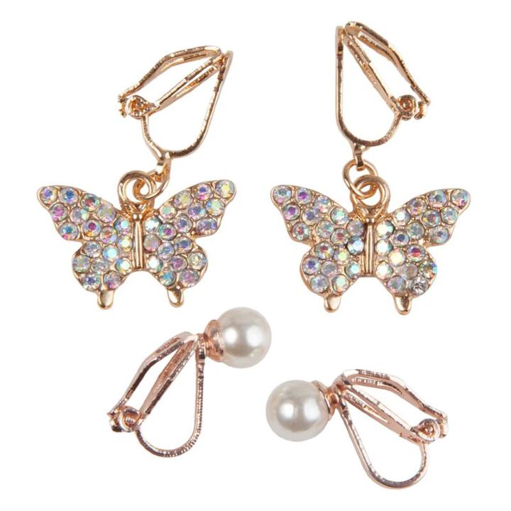 [GRP_90603] Boucles d'Oreilles Boutique Butterfly Clip On, 2 Sets