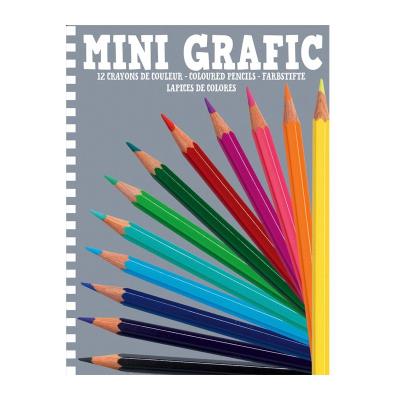 12 crayons de couleur (Mini Grafic Djeco)