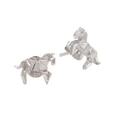 Boucles d'oreilles en argent licorne