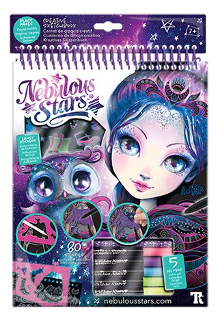 [JPM_11121] Carnet de Croquis Créatif Eclipsia Pages Noires Nebulous Star