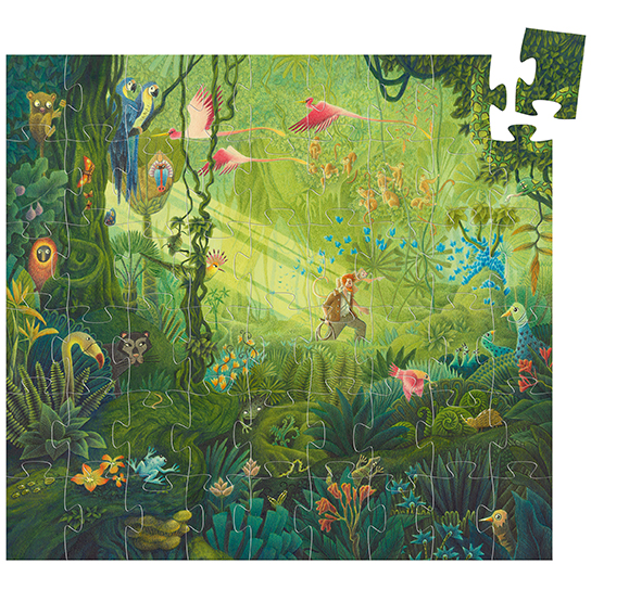 Dans la jungle - 54 pcs (Puzzles silhouettes Djeco)