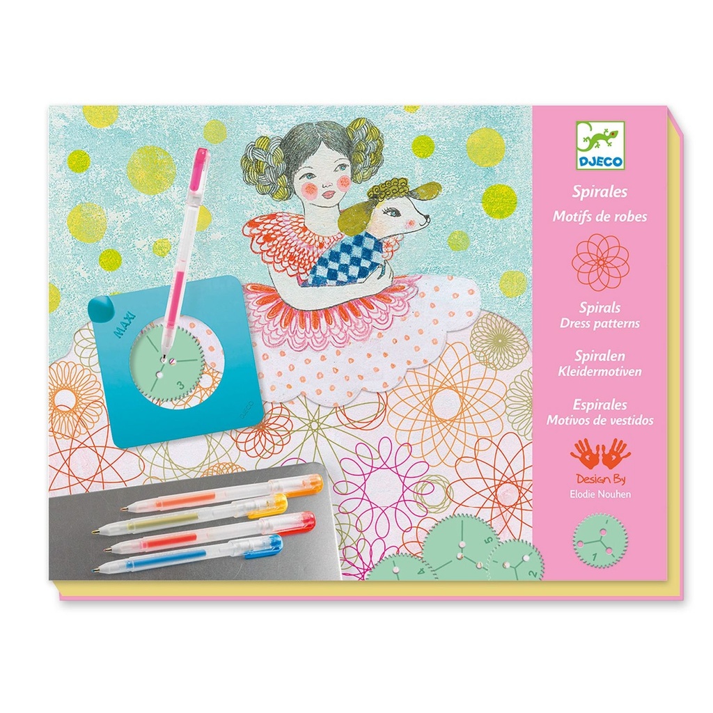 Dessin et Coloriage Spirales - Motifs de Robes