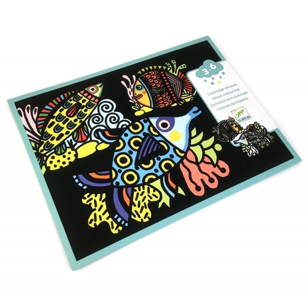 Jolis poissons (Coloriage Velours Djeco)
