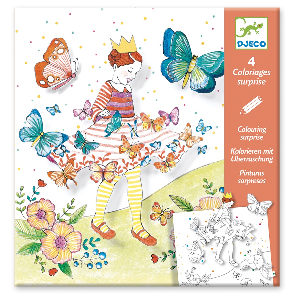Lady butterfly (Coloriages Surprises Djeco)