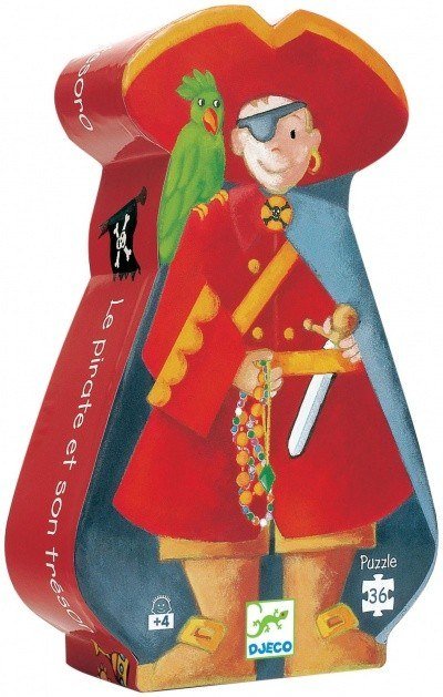 Le Pirate et Son Trésor - 36 Pcs (Puzzles Silhouettes Djeco)