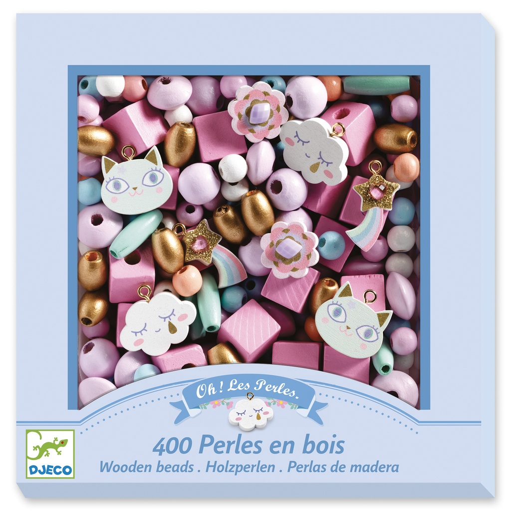 Perles et bijoux Perles bois - Arc-en-ciel