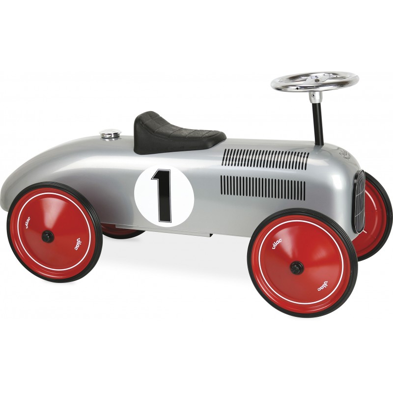 [VIL_1117] Porteur Gris "Voiture Vintage"