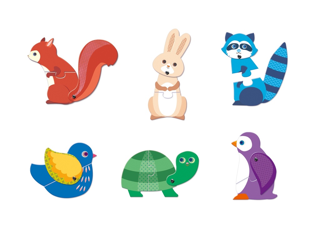 Puzzle Duo Articulo Animaux (Puzzles Duo-Trio Djeco)