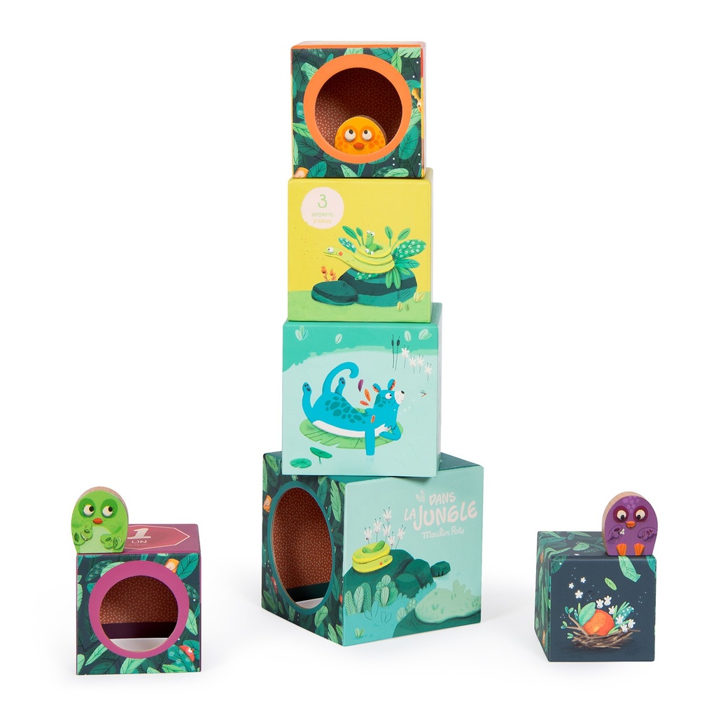 Cubes Empilables dans la Jungle