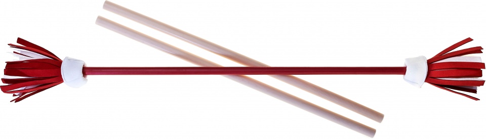 Acrobat Baton de fleur avec bâtons ( rouge, blanc et noir)