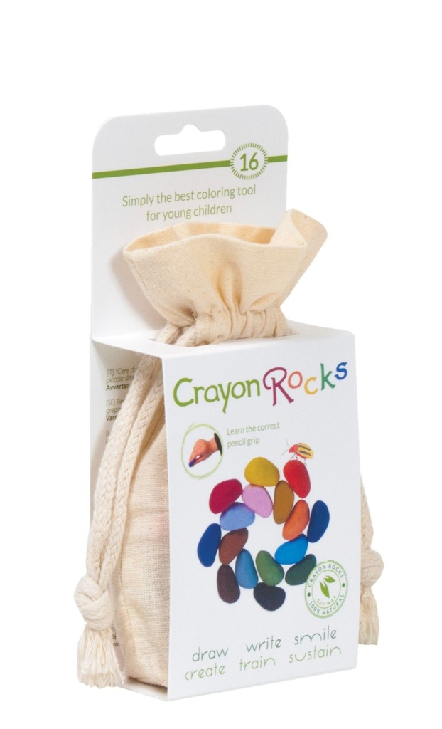 Crayon rocks, sac de 16 couleurs