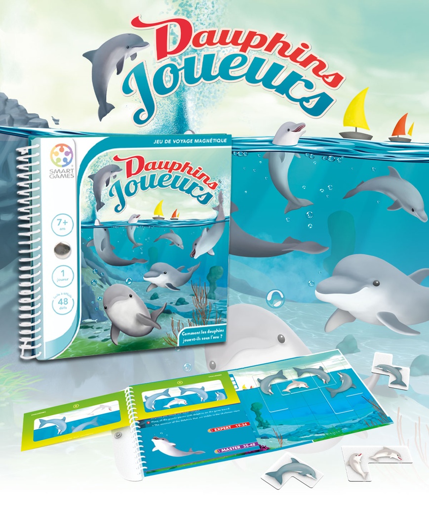 Smart Games Magnetic travel Dauphins joueurs