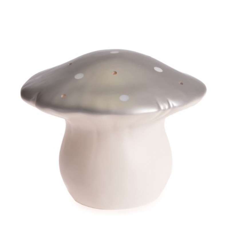 Lampe champignon moyen argent