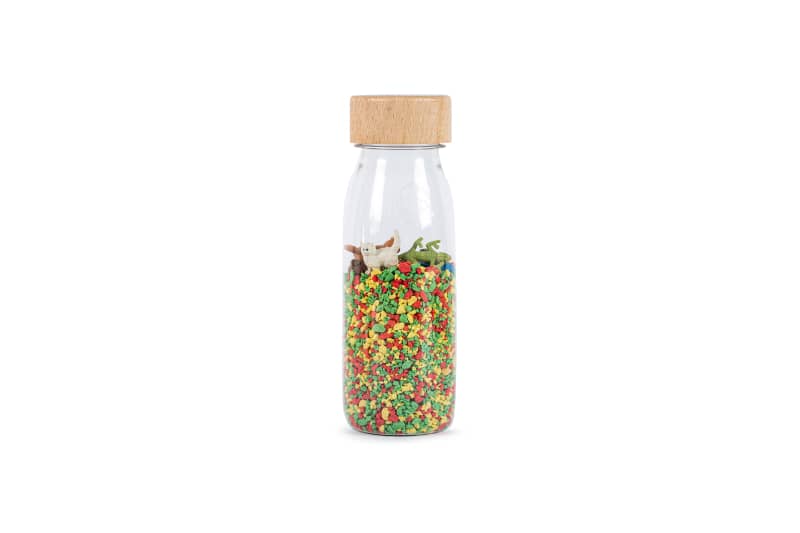 Bouteille sensorielle spy animaux
