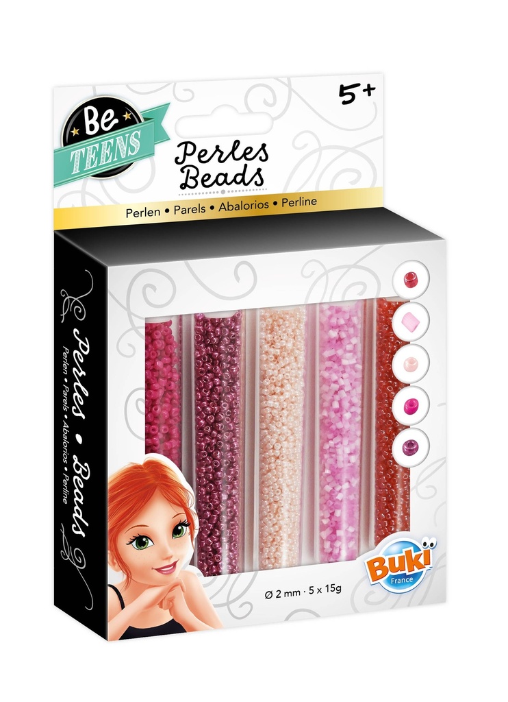 tubes de perles rose