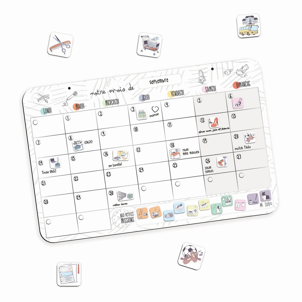 Organisateur familial mensuel 