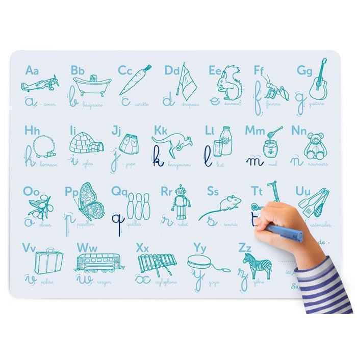 [SUP_SMATABCFR005] Set de Table en Silicone à Colorier Abécédaire