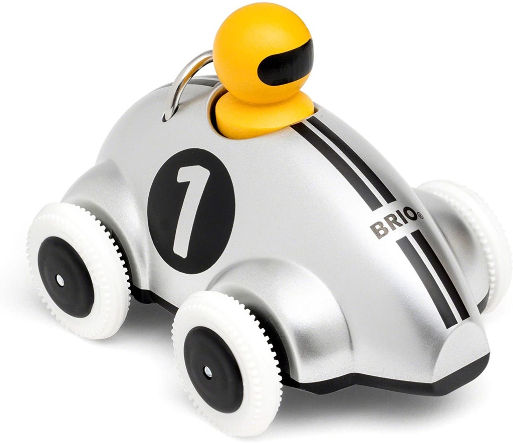 [BRI_30232] Voiture de Course Push&Go Argentée