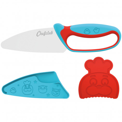 [CLU_2KITC318] Le Couteau du Chef Chefclub Kids Bleu et Rouge