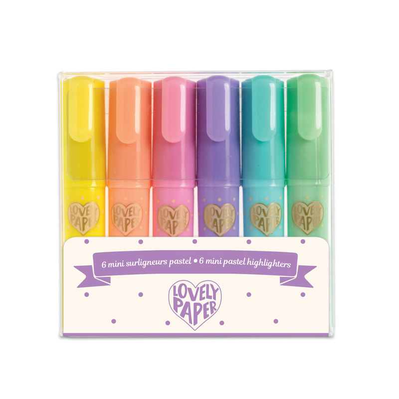 [DJE_DD03754] 6 Mini Surligneurs Pastel Lovely Paper