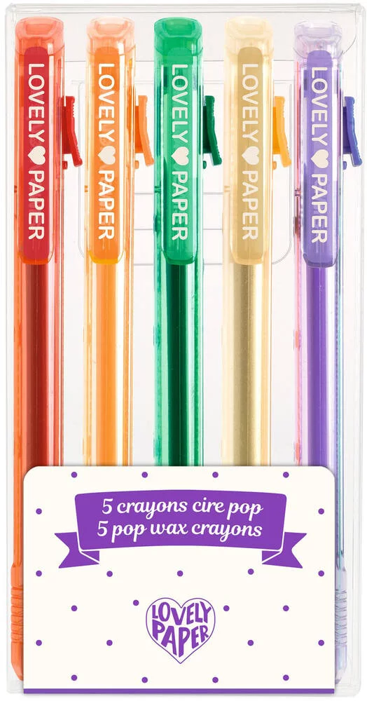 Ecrire, Dessiner 5 Crayons Cire Pop