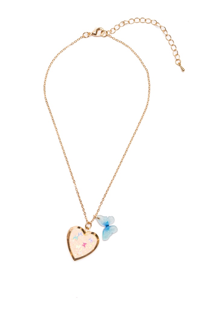 [GRP_86151] Collier Papillon Coeur Locket