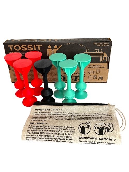 tossit rouge et cyan