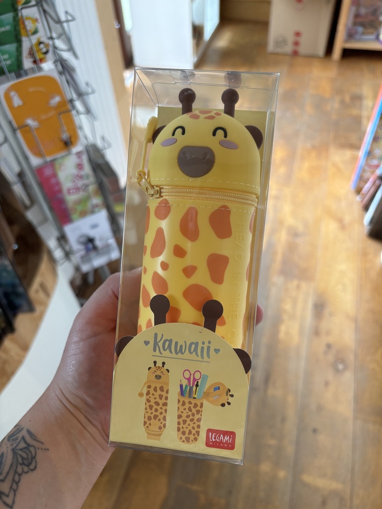 [LEG_KA0017] Kawaii 2-In-1 Soft Silicone Pencil Case - Girafe