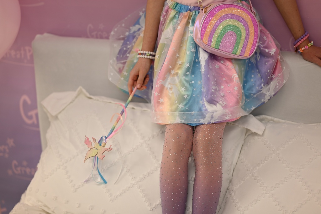 [GRP_40925] Déguisement Tutu Coloré Licorne et Baguette Magique