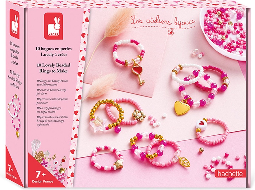 [JAN_J09125] 10 Bagues en Perles Lovely à Creer