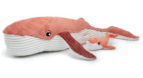 [QUU_74300] Gravillou la Baleine Maman et Bébé Terracotta