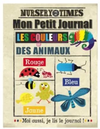 Journal bébé tissu, Les couleurs