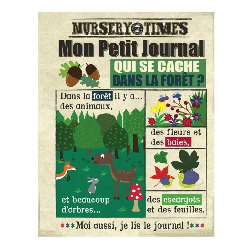 [PIK_3760262412320] Journal Bébé Tissu, la Forêt