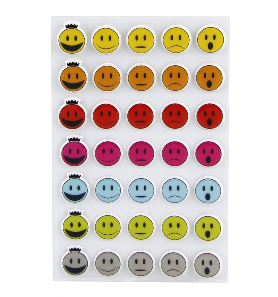 [CHO_560355C] Stickers Cooky: Smileys Appréciations