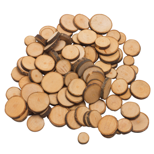 [DAM_86TT101] Disques de branches à bricoler, SET de 100pcs, diamètres assortis.