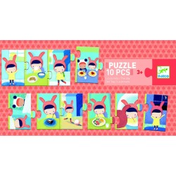 [DJE_DJ08179] Puzzle la journée (Puzzles Duo-Trio Djeco)