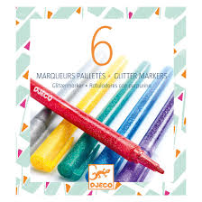 [DJE_DJ08871] 6 marqueurs pailletés* (Les Couleurs Djeco)