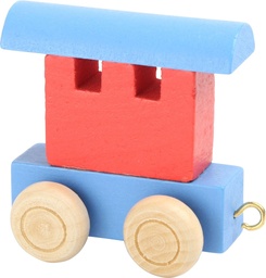 [LEG_10348] Wagon-passagers rouge et bleu du Train de lettres colorées