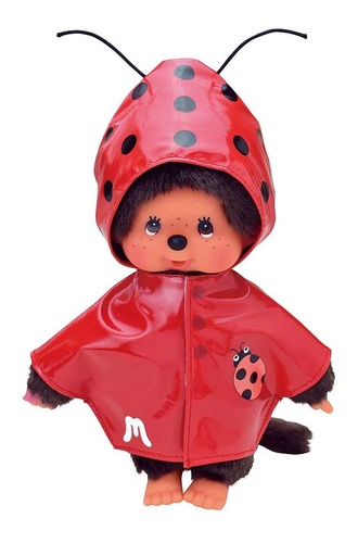 [OKU_254491] Veste de pluie rouge coccinelle pour Monchichi 