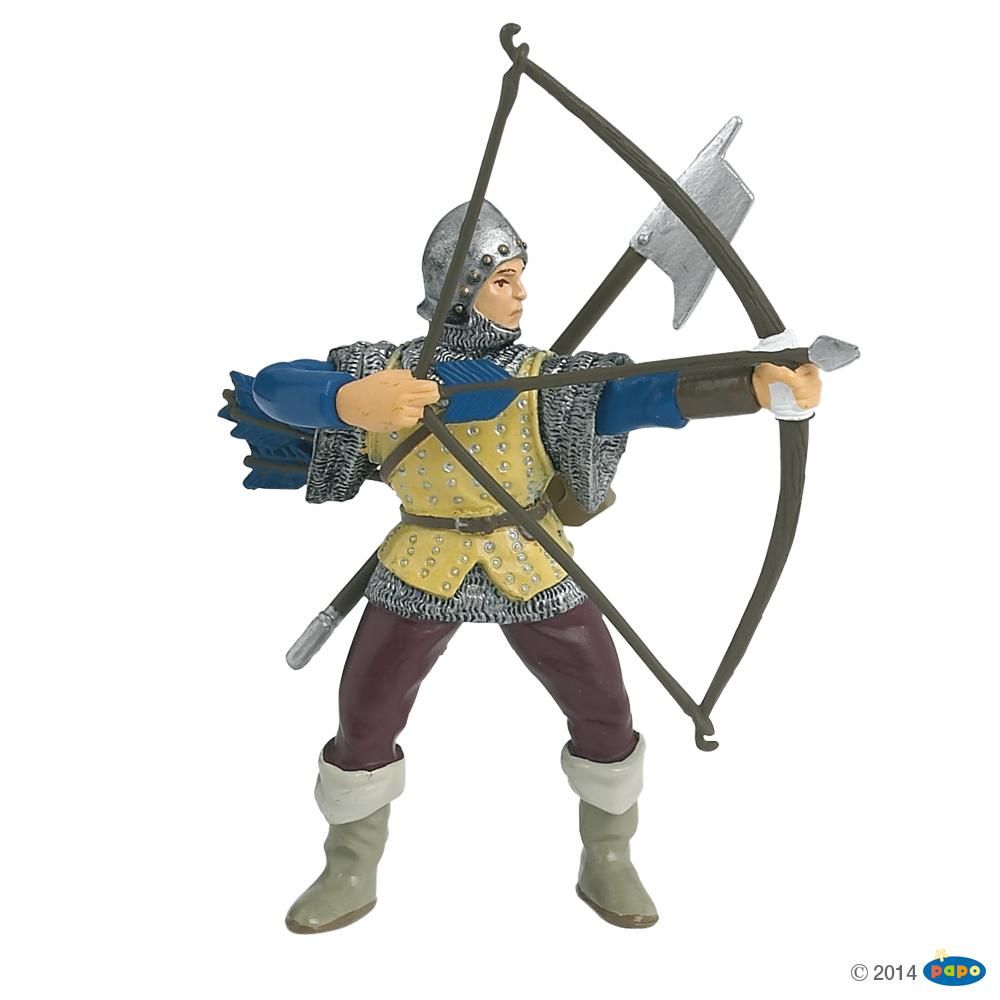 [PAP_39385] Archer bleu, Figurine du Monde Médiéval Papo