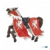 [PAP_39388] Cheval du roi au dragon rouge, Figurine du Monde Médiéval Papo