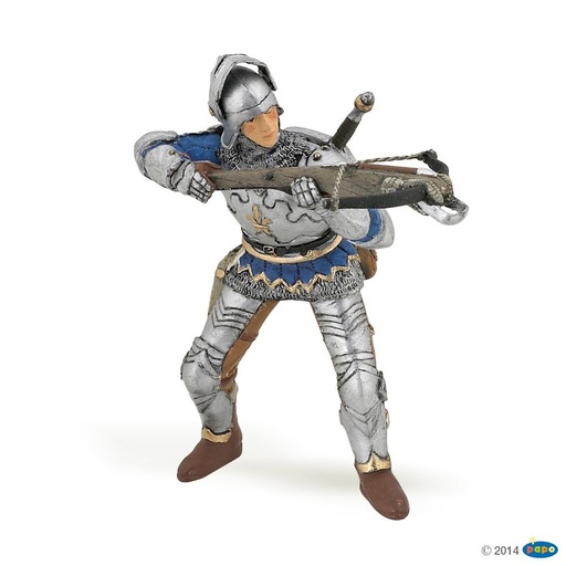 [PAP_39753] Arbalétrier bleu en armure , Figurine du Monde Médiéval Papo