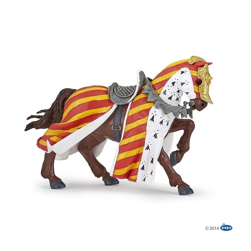 [PAP_39945] Cheval de tournoi, Figurine du Monde Médiéval Papo