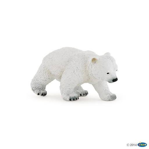 [PAP_50145] Bébé ours polaire marchant, Figurine de La Vie Sauvage Papo