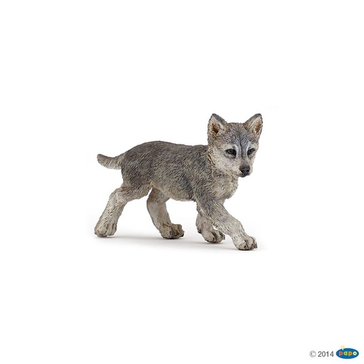 [PAP_50162] Bébé loup, Figurine de La Vie Sauvage Papo