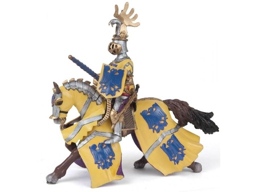 [PAP_6839766] Cheval du chevalier Godefroy au tournoi bleu (Papo)