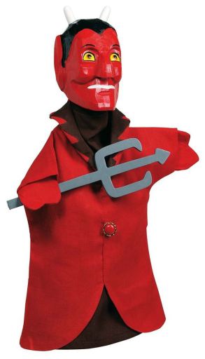 [DAM_86SO382] Marionnette tête sculpté: DIABLE H29cm.