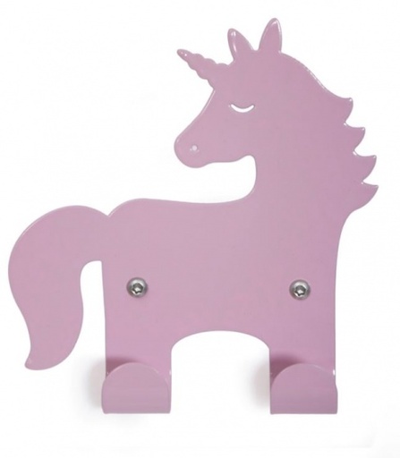 [AXE_1003916] porte-manteaux crochet licorne rose