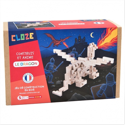[CLZ_MDR081BL] Cloze, jeu de construction aventure Dragon